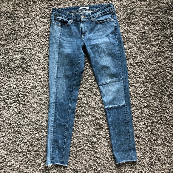 Levi’s 711 patches frayed hem light / medium wash - Picture 2 of 6